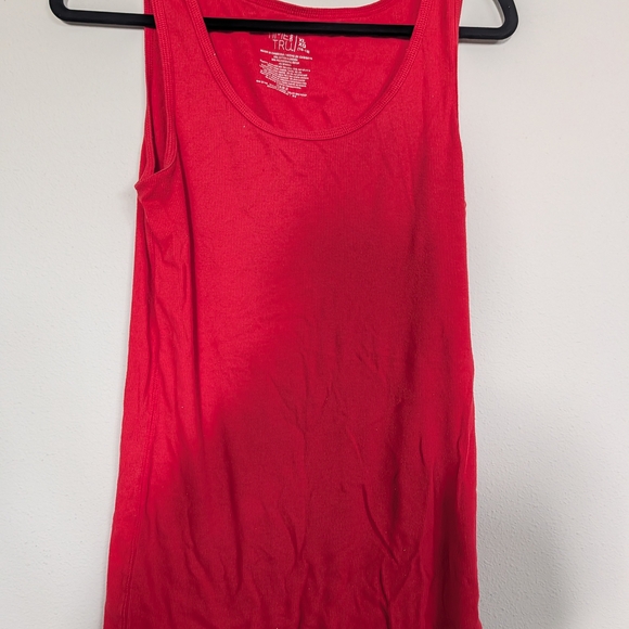 Time and Tru Vibrant Red Tank Top - Picture 1 of 2
